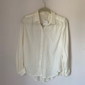 H&M Sheer Button Up Shirt